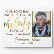 Memorial Music Quote Remembrance Keepsake