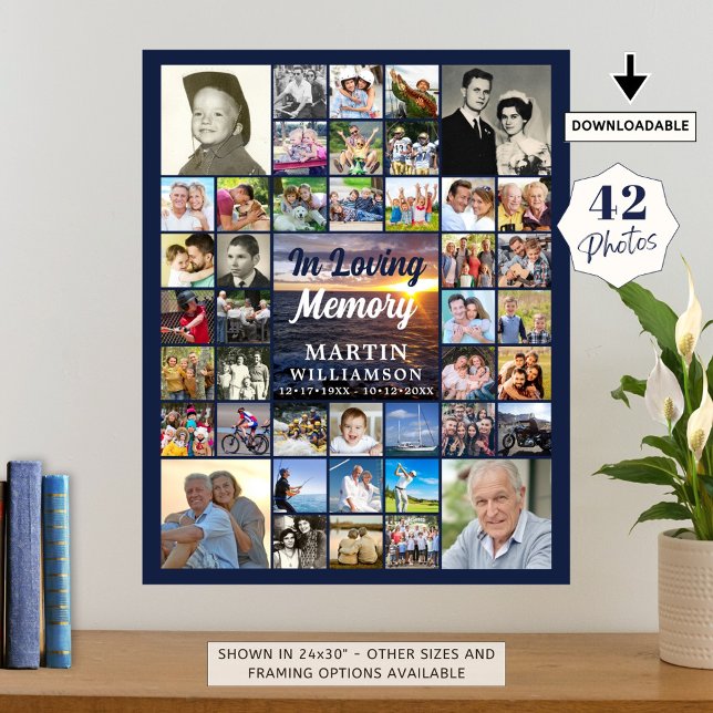 Memorial Ocean Sunset 42 Photos In Loving Memory Poster (Creator Uploaded)