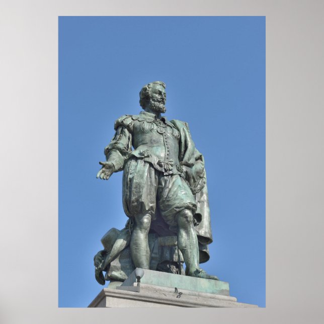 Memorial of painter Peter Paul Rubens in Antwerp Poster (Front)