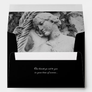 Memorial or Funeral Envelope - Mourning with Angel