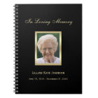 Memorial or Funeral Guest Book Notebook