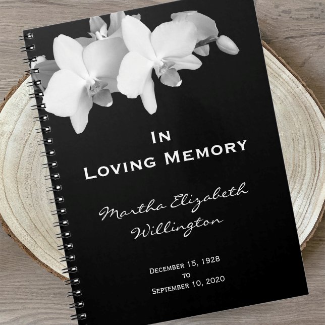 Memorial or Funeral Guest Book Notebook Floral (Creator Uploaded)