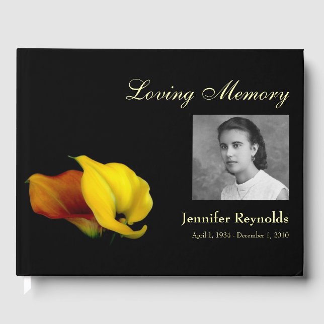 Memorial or Funeral Guestbook (Front)