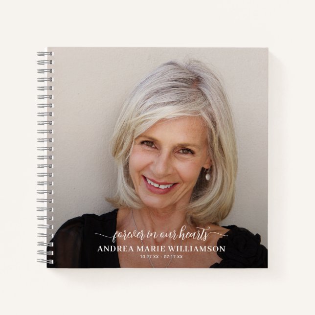 Memorial or Funeral Photo Guest Book (Front)