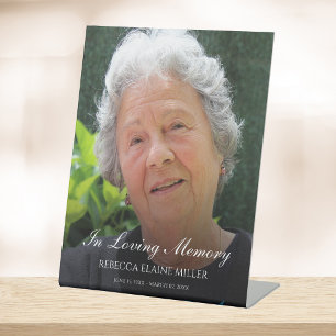 Memorial or Funeral Photo Tribute Pedestal Sign
