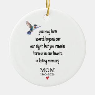 Memorial Ornament, Custom Sympathy Gift for Family Ceramic Tree Decoration