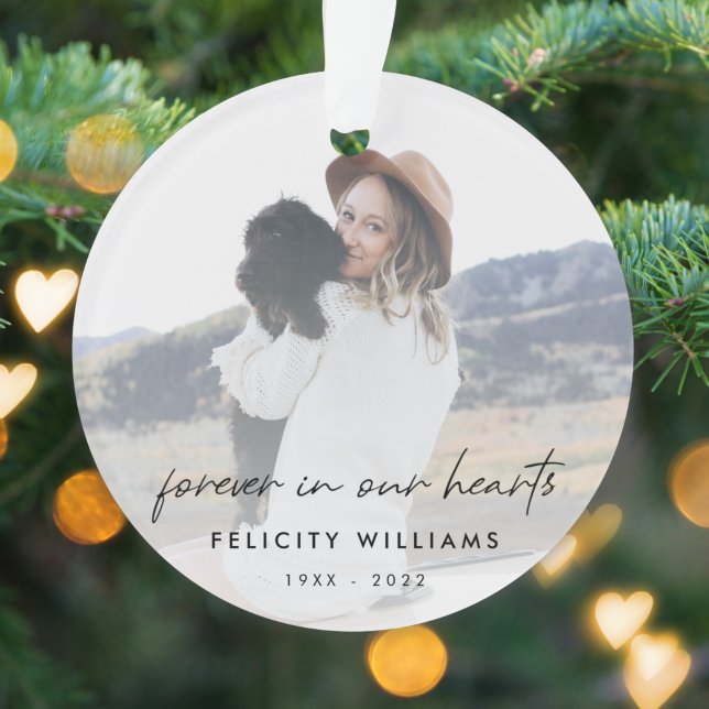 Memorial Ornament | Holiday Photo Funeral Keepsake (This photo memorial Christmas tree home decor ornament is a beautiful tribute to your loved one)