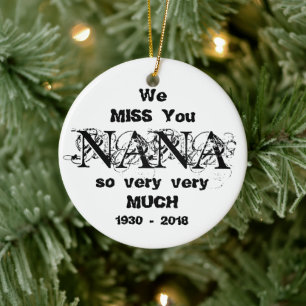 Memorial Ornament NANA Loving Memory Personalised