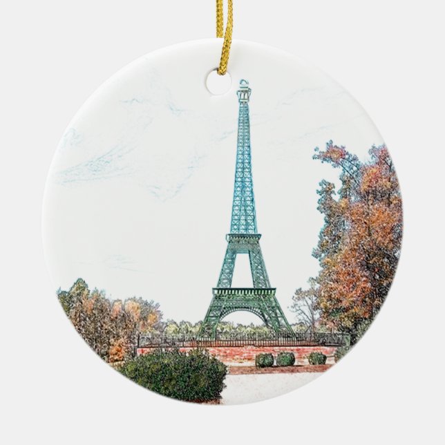 Memorial Park, Paris TN Ceramic Tree Decoration (Front)