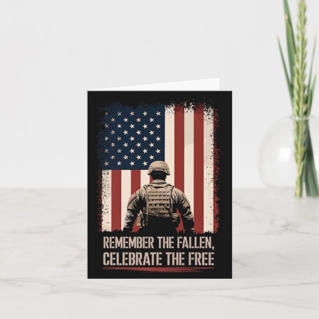 Memorial Patriot Flag Design Veterans Day 4th of Card (Front)
