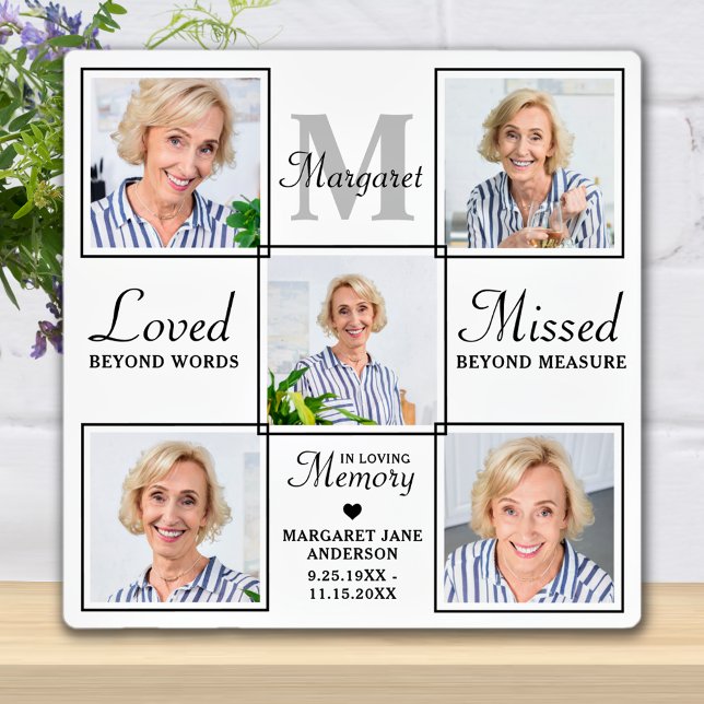 Memorial Personalised 5 Picture Loving Memory Plaque (Creator Uploaded)