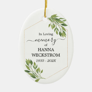Memorial Personalised Photo greenery Ceramic Tree Decoration