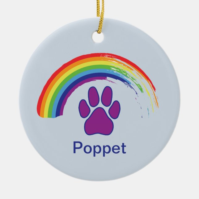 Memorial Pet Ceramic Circle Tree Decoration (Front)