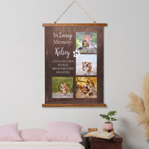 Memorial Pet Dog Cat In Loving Memory Photo Hanging Tapestry