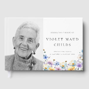 memorial photo celebration of life guest book