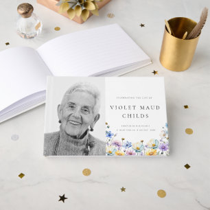 memorial photo celebration of life guest book