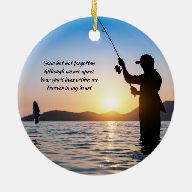 Memorial Photo Celebration of Life Keepsake Ceramic Tree Decoration (Back)