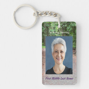 Memorial Photo Celebration of Life Keepsake Key Ring