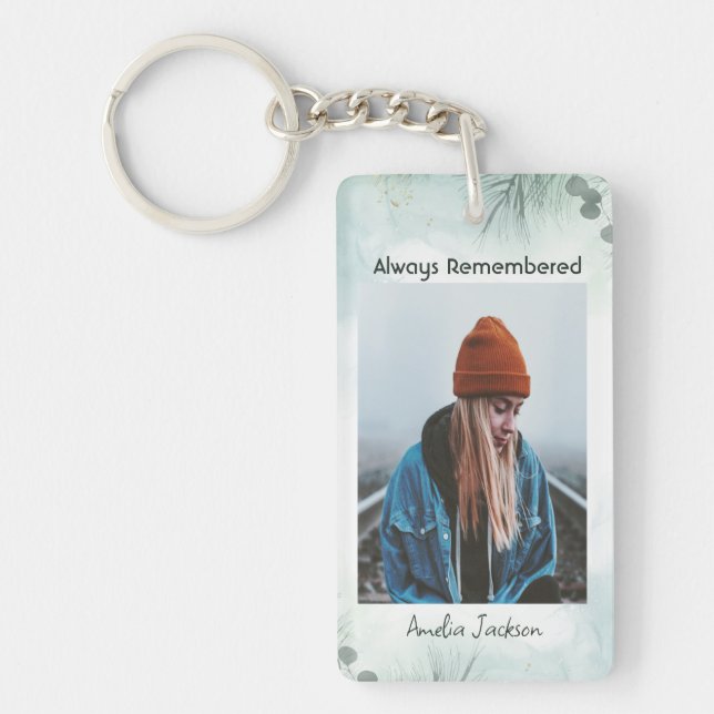 Memorial Photo Celebration of Life Keepsake  Key Ring (Front)