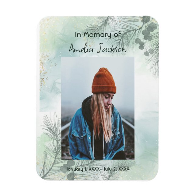 Memorial Photo Celebration of Life Keepsake  Magnet (Vertical)