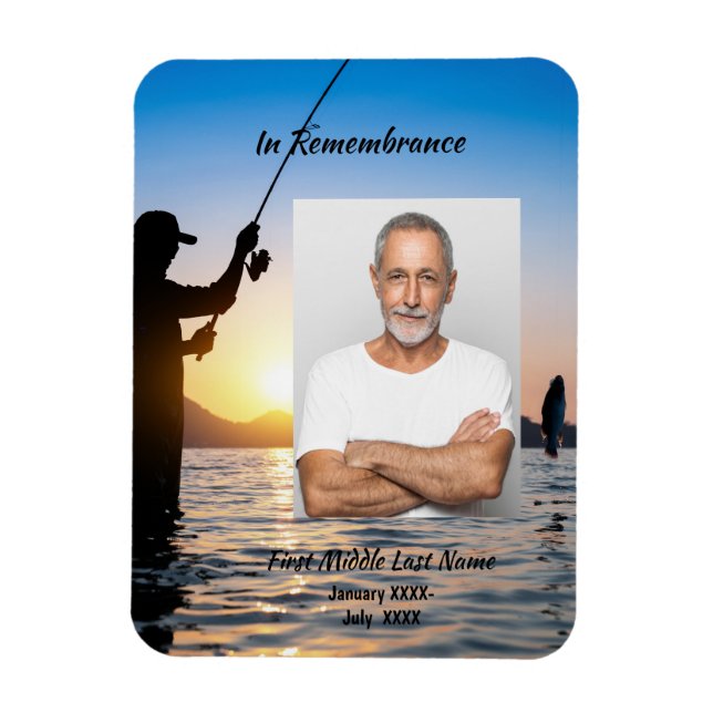 Memorial Photo Celebration of Life Keepsake Magnet (Vertical)