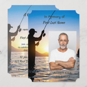 Memorial Photo Celebration of Life Service Invite