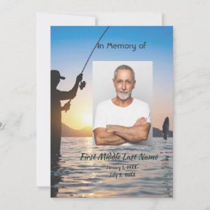 Memorial Photo Celebration of Life Service Invite