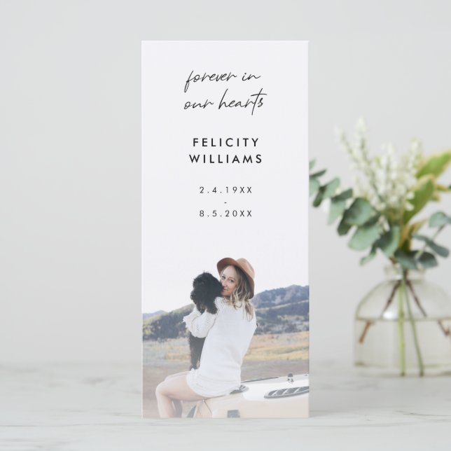 Memorial Photo | Funeral Favour Poem Prayer Card (Standing Front)