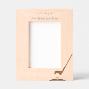 Memorial Photo Golfer Golf Course Golfing Etched Frames