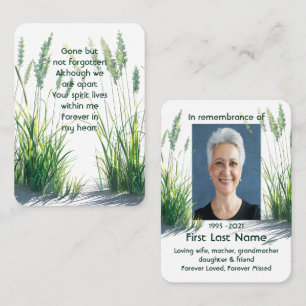 Memorial Photo Grasslands Wild Nature Grass Business Card