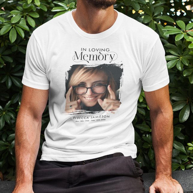 Memorial Photo 'In Loving Memory' Tribute T-Shirt (Creator Uploaded)