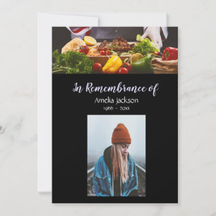 Memorial Photo Invite Cook Chef Kitchen