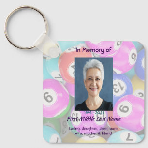  Memorial Photo Keepsake Bingo Game  Key Ring