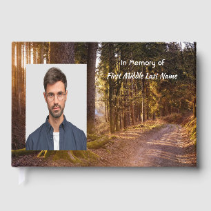 Memorial Photo Keepsake Forest Trail Walk Guest Book