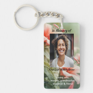 Memorial Photo Keepsake Hummingbird Key Ring