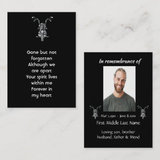 Memorial Photo Motorcycle Biker Business Card