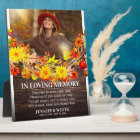 Memorial Photo Plaque | Rustic Autumn Fall
