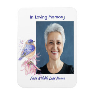 Memorial Photo Poem Bluebird Garden Bird  Magnet