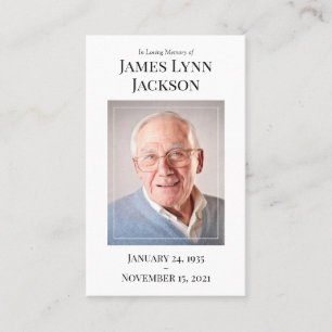 Memorial Photo Prayer Card   I'm Free