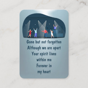 Memorial Photo Prayer Dance Theatre Performing Art Business Card