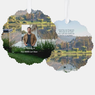 Memorial Photo Prayer Golf Course Pond Lake Nature Tree Decoration Card
