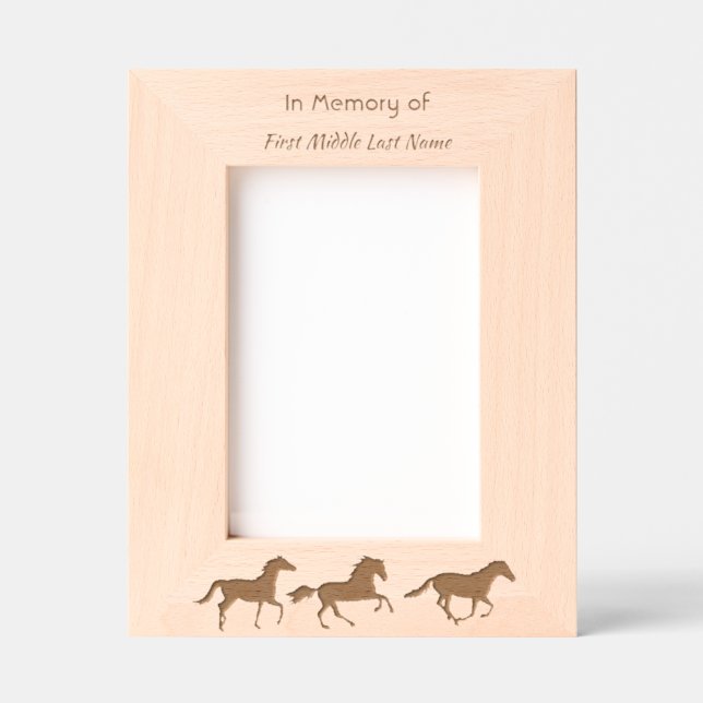  Memorial Photo Prayer Horse Western Etched Frames (Front)