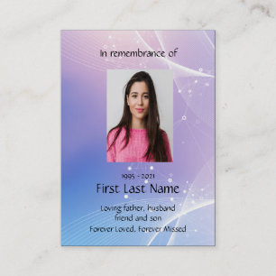 Memorial Photo Prayer Medical Science Chemestry  Business Card
