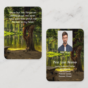 Memorial Photo Prayer Park Scenic Lake Campsite Business Card