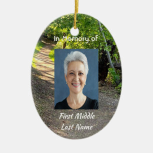 Memorial Photo Prayer Path Trail Forest Trees Ceramic Tree Decoration