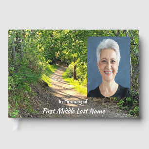 Memorial Photo Prayer Path Trail Forest Trees Guest Book