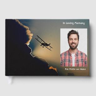 Memorial Photo Prayer Pilot Aeroplane Flying Guest Book