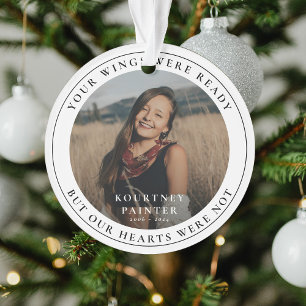 Memorial Photo Remembrance Tribute Christmas Ornament