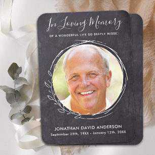 Memorial Photo Sympathy Poem Funeral Prayer Card