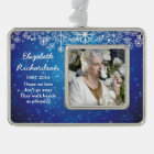 Memorial Photo Template Christmas Xmas Blue